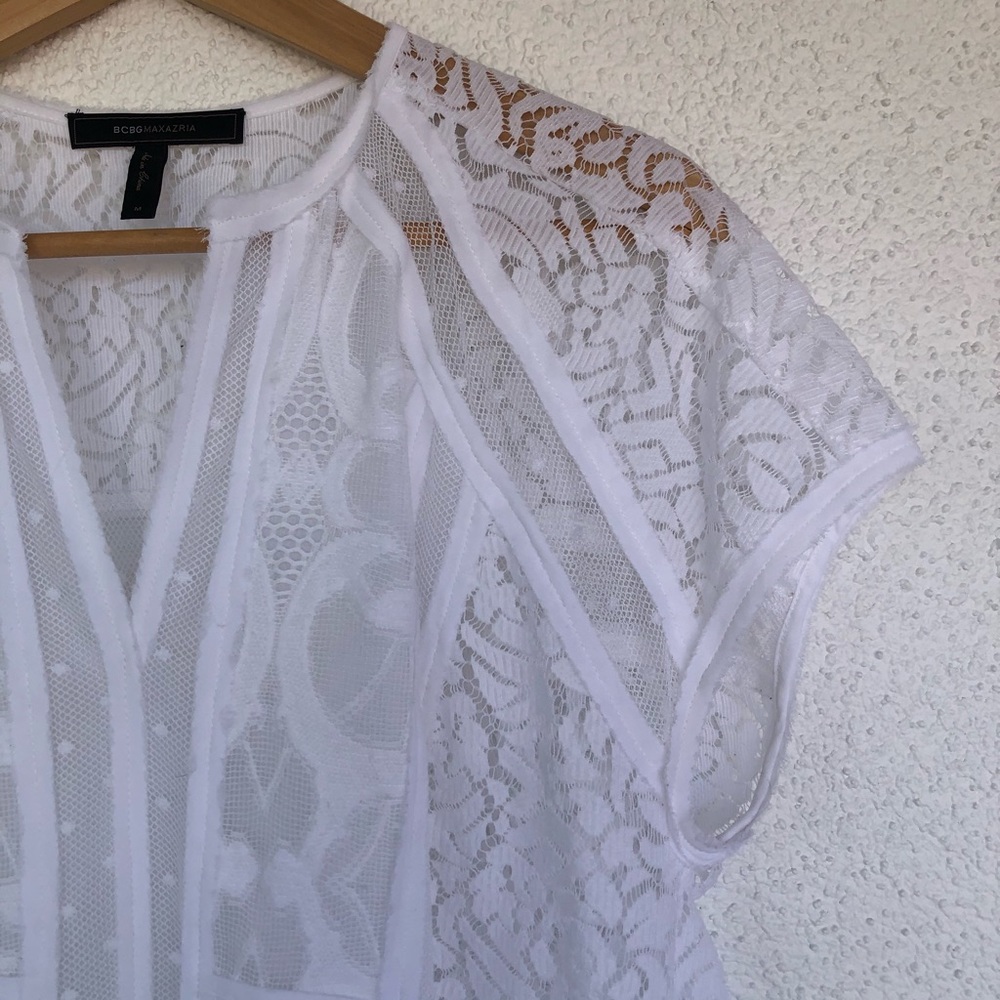 BCBG MAXAZRIA Lace Blouse